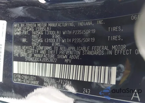 2018 Toyota Sienna Se 8 Passenger from USA, damaged, VIN 5TDXZ3DC4JS953822